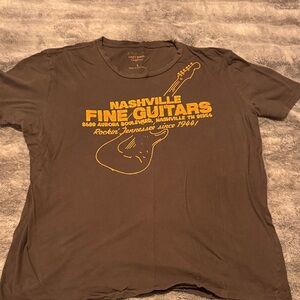 Lucky Brand Brown Tee with Gold Print
